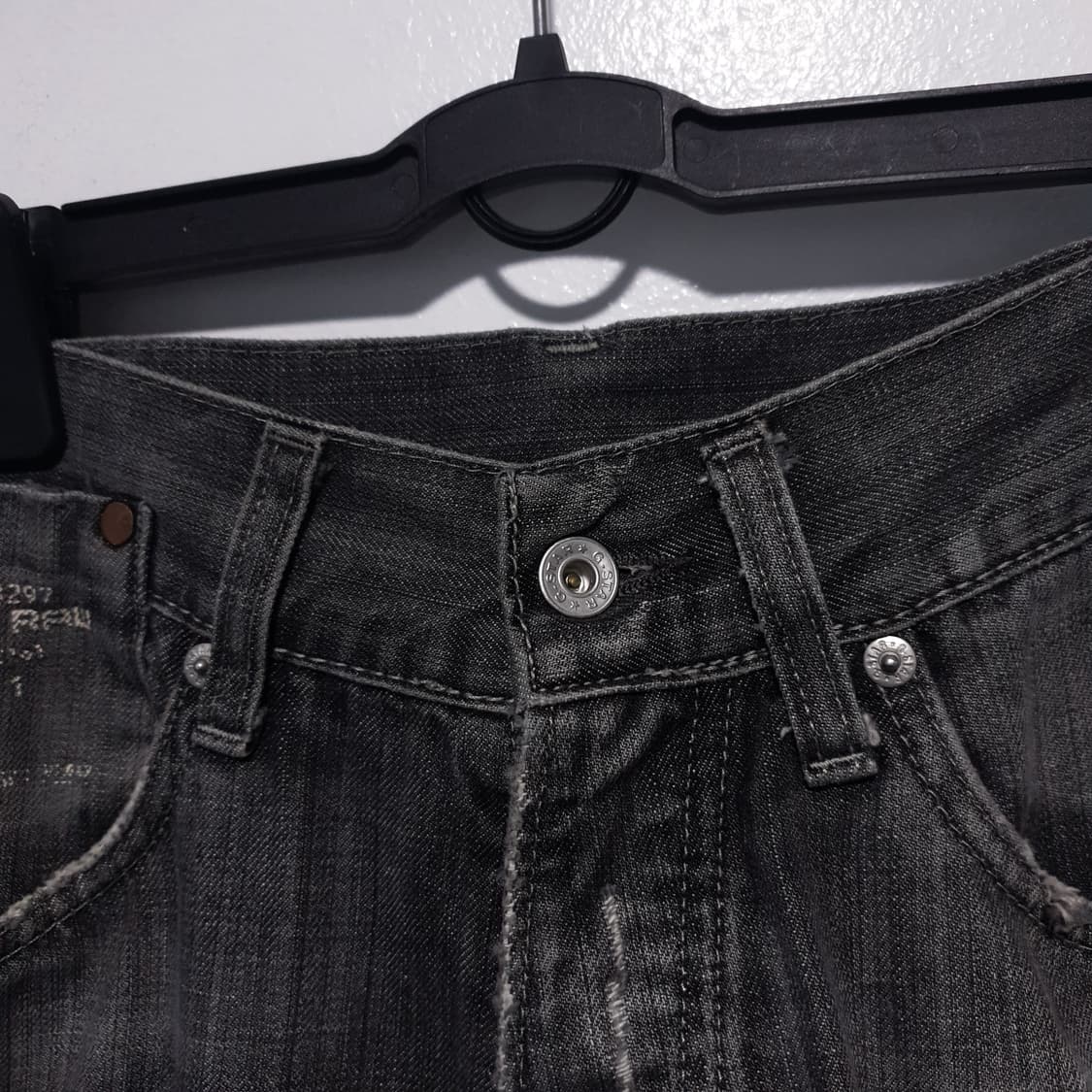 지스타로우 재팬 흑청 워싱 스트레이트 데님 팬츠 청바지 (31-32인치) 상품이미지4