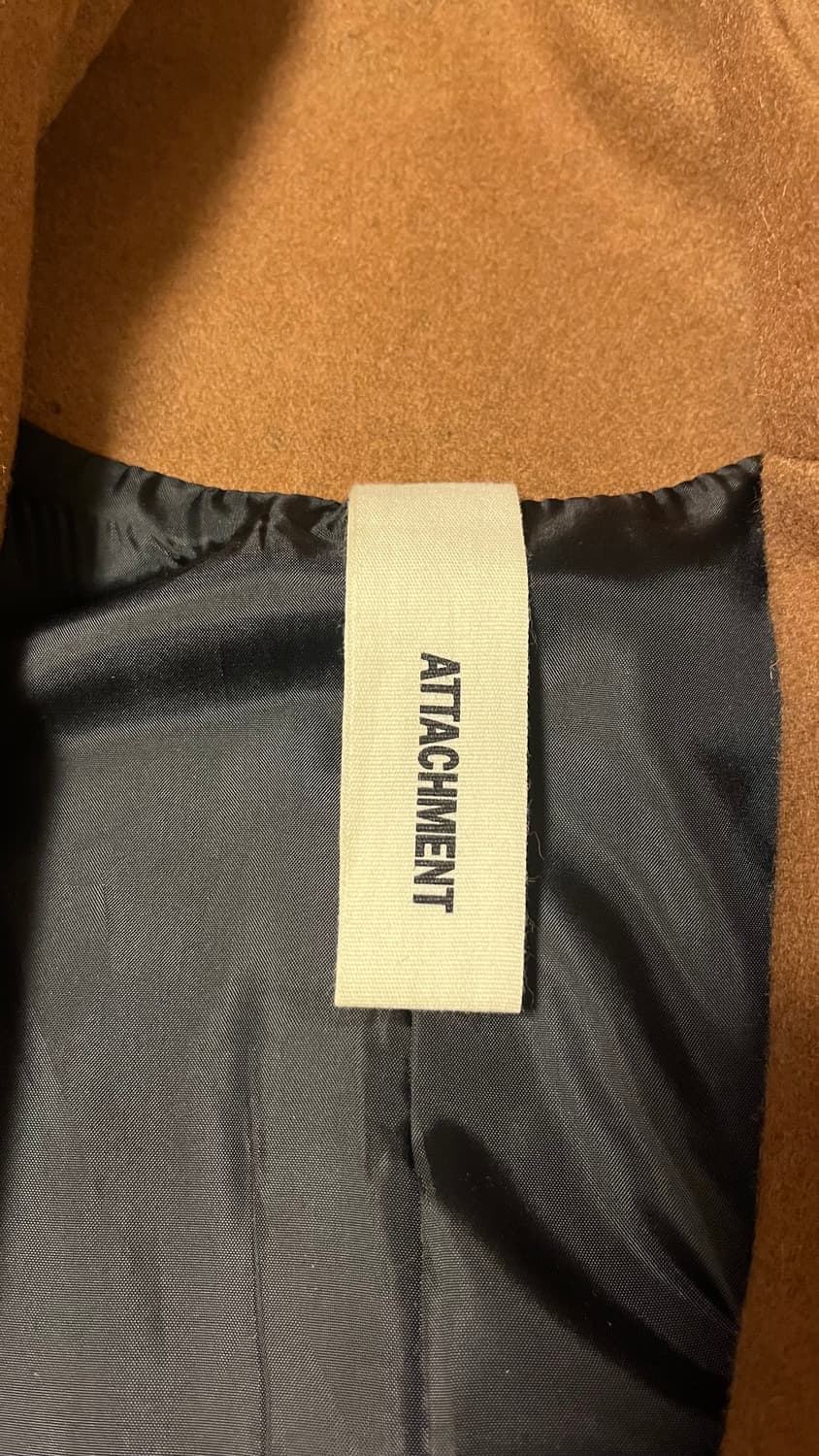 Attachment 어태치먼트 스탠드 카라 히든 버튼 코트 상품이미지3