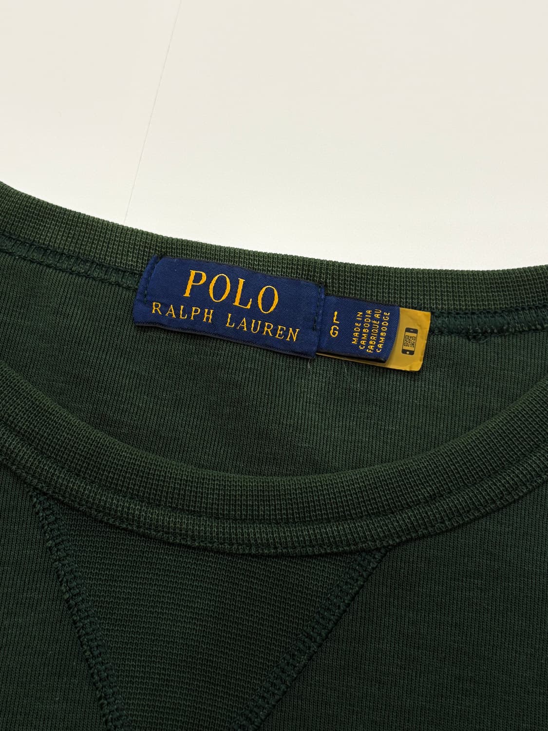 Polo 폴로랄프로렌 신형 QR 딥그린 맨투맨 상품이미지4