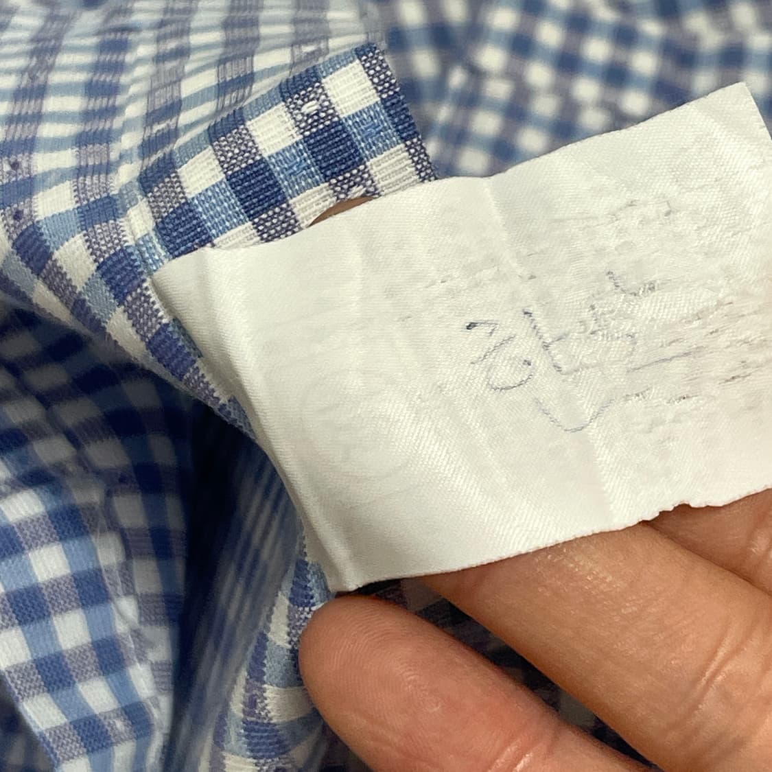 루이까또즈 블루 시어서커 반팔 셔츠 남성105 상품이미지6