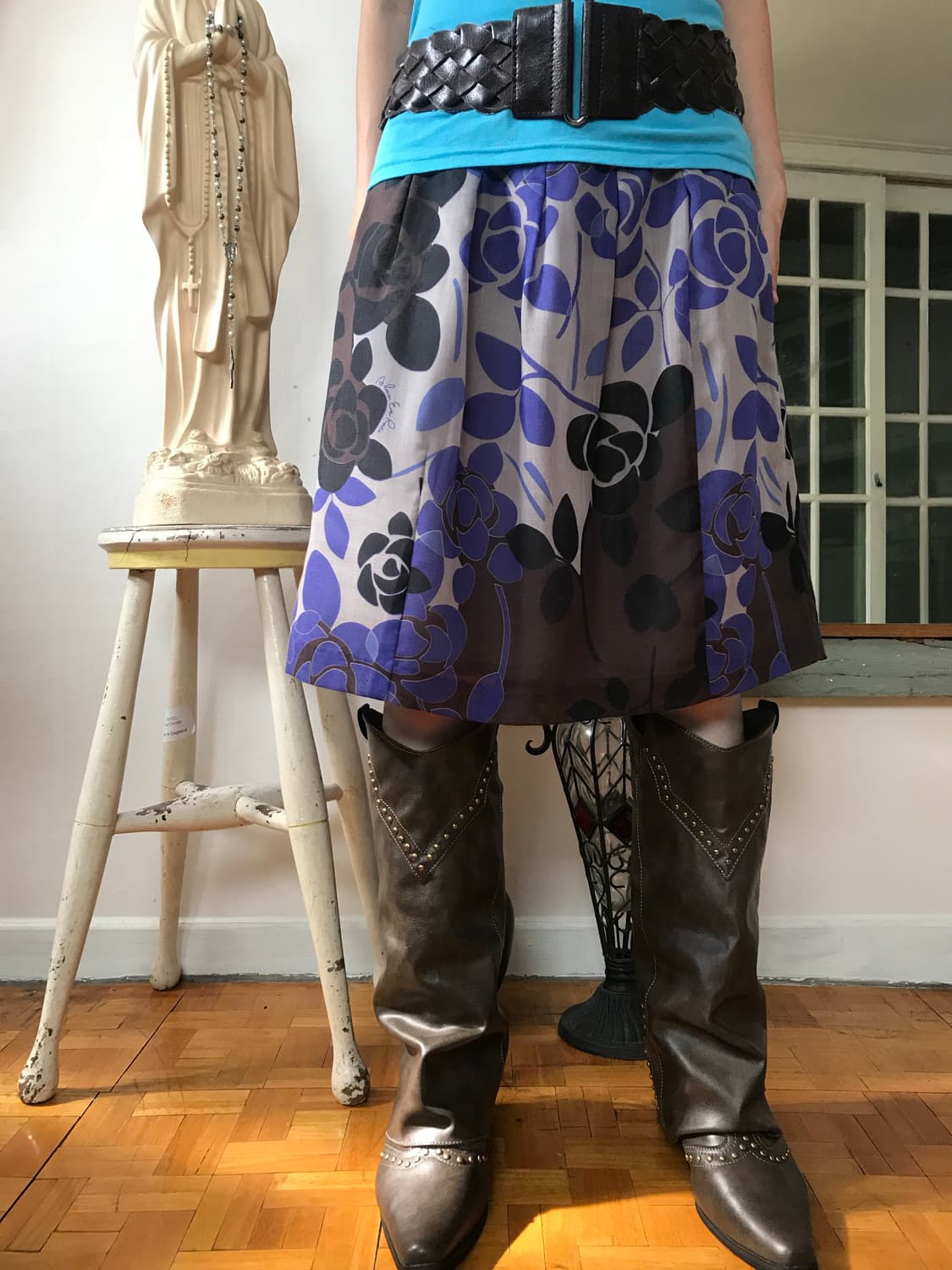 vintage pattern skirt (26inch) 상품이미지1