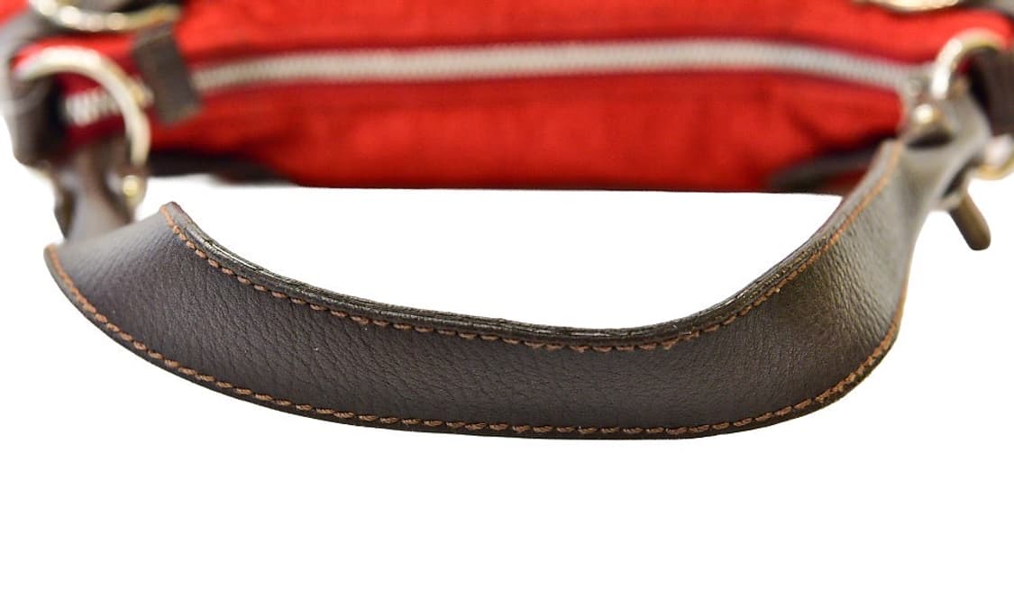 페라가모 스웨이드 레드 숄더백(정품) 상품이미지8