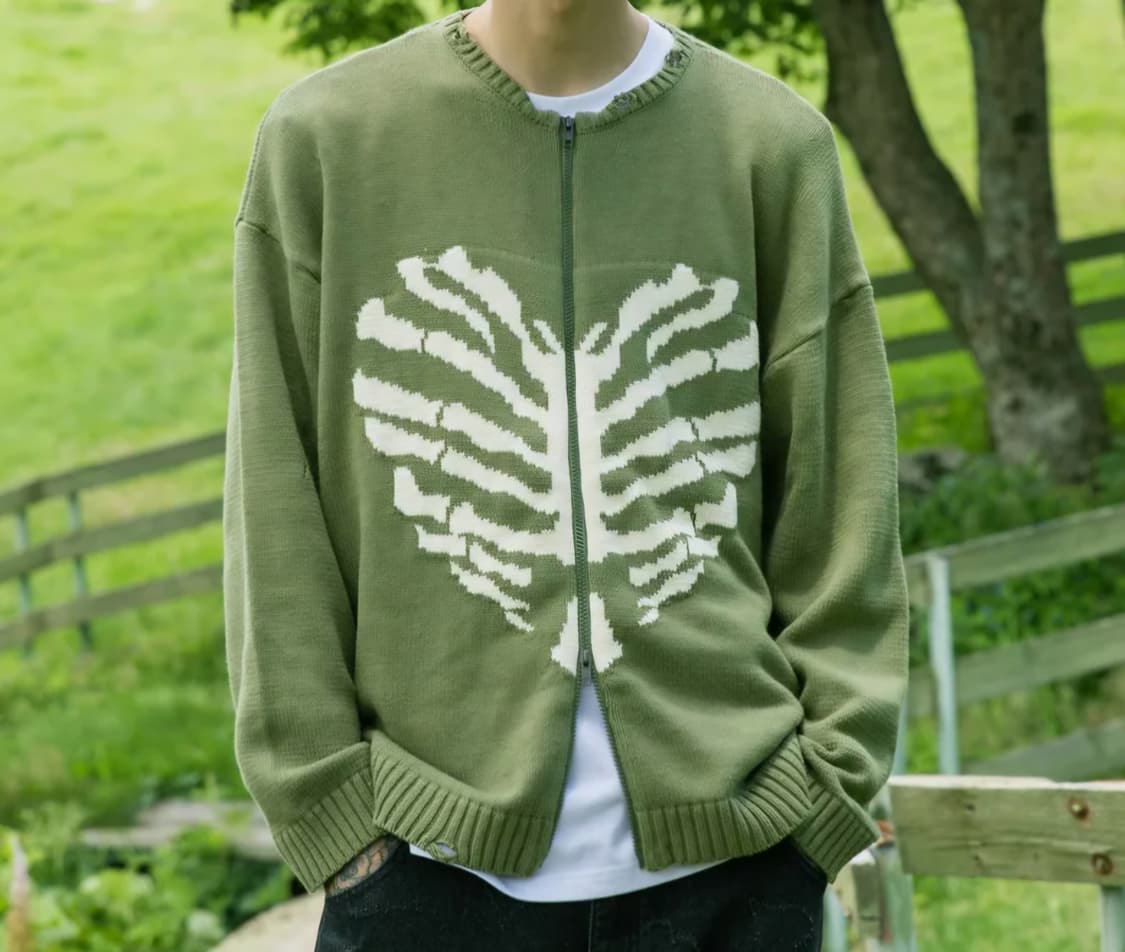 엑스톤즈 니트 집업 판매합니다 상품이미지2