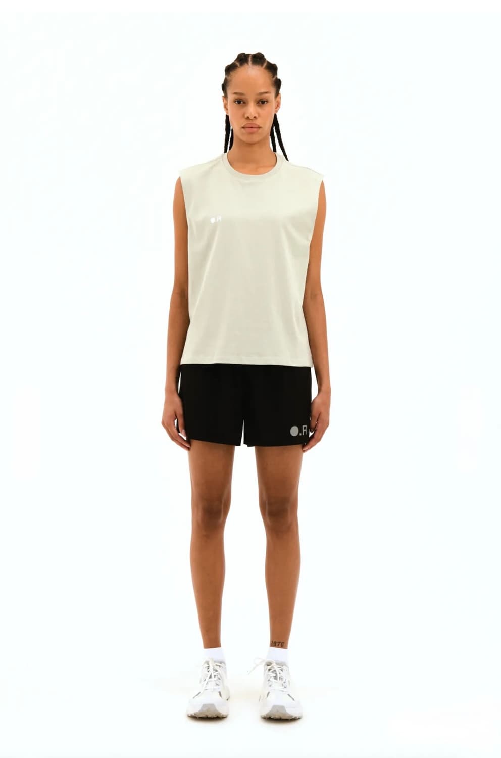 Cotton crop tank top / Pale-green 상품이미지1