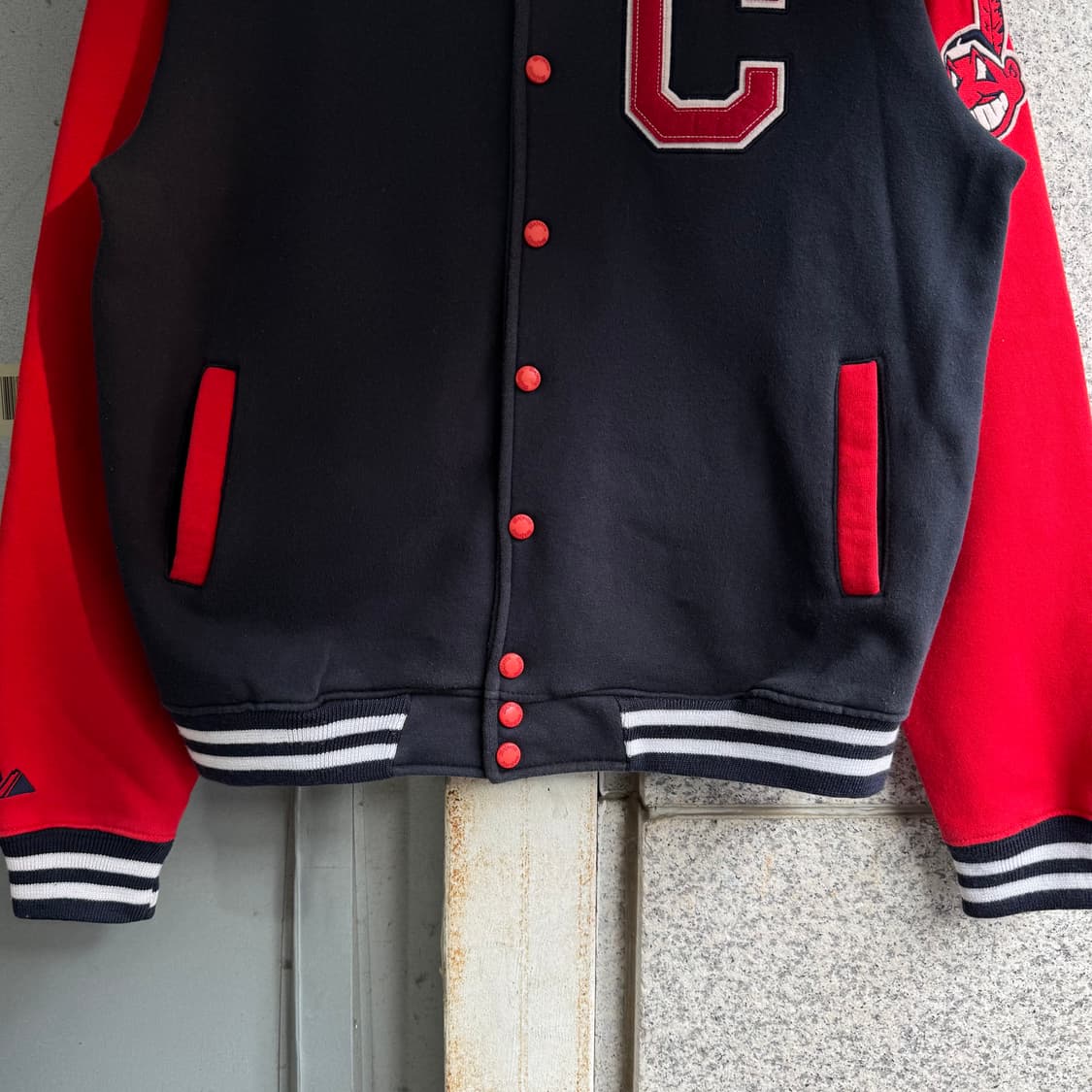 마제스틱 클리블랜드 로고 베이스볼 자켓 상품이미지5
