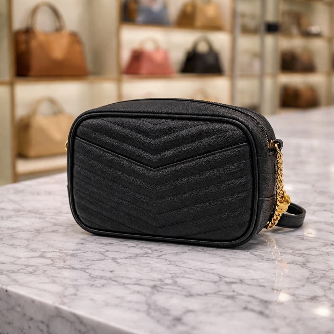 [S급] 생로랑 루 마틀라세 체인 크로스백 블랙 판매합니다!!! 상품이미지2