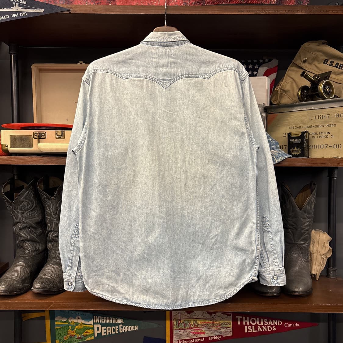 90s 리바이스 그린라벨 스톤스냅 웨스턴 데님셔츠 N1202 상품이미지2