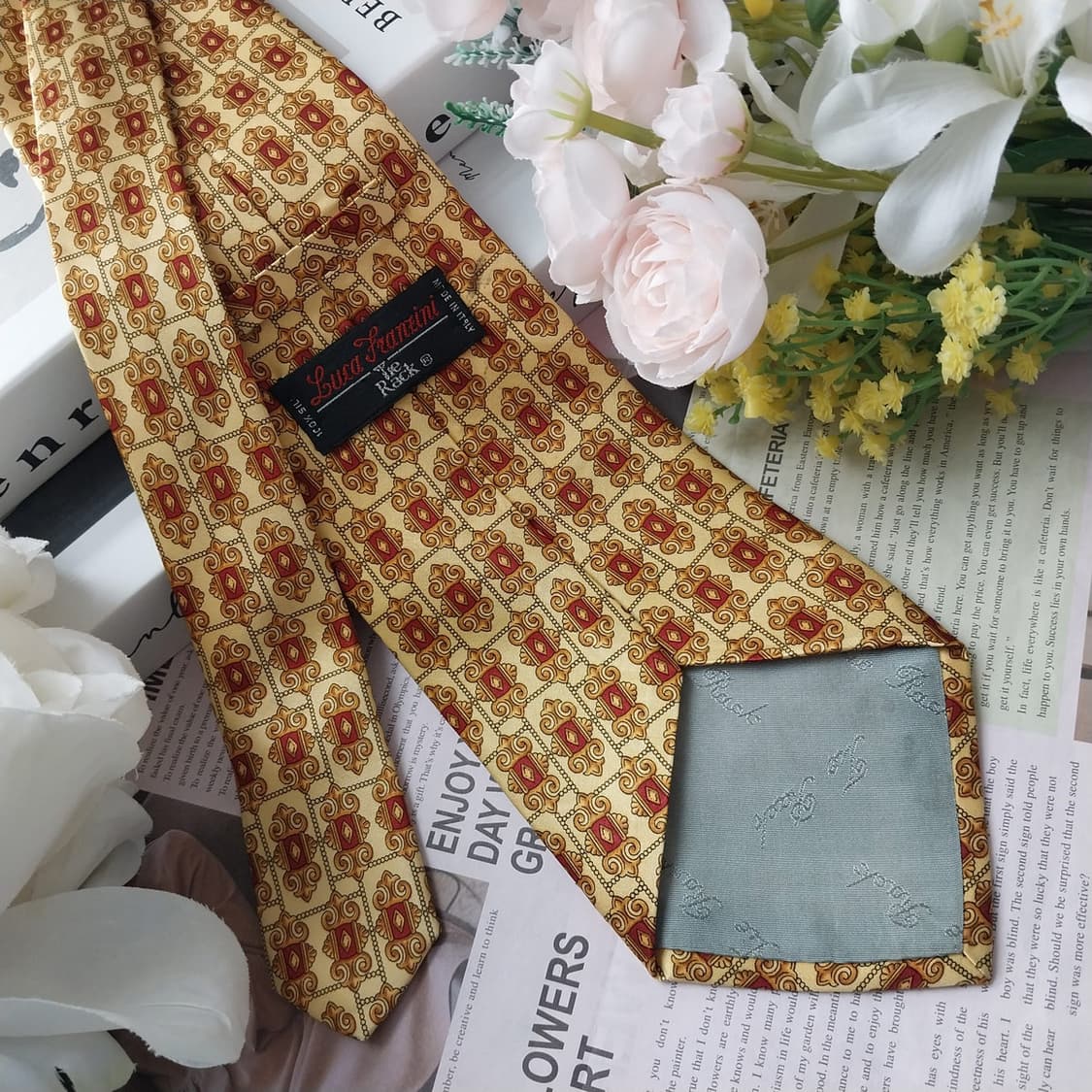 루카 프란치니 실크 기하 패턴 넥타이 10.1cm A등급 K1276

 상품이미지4