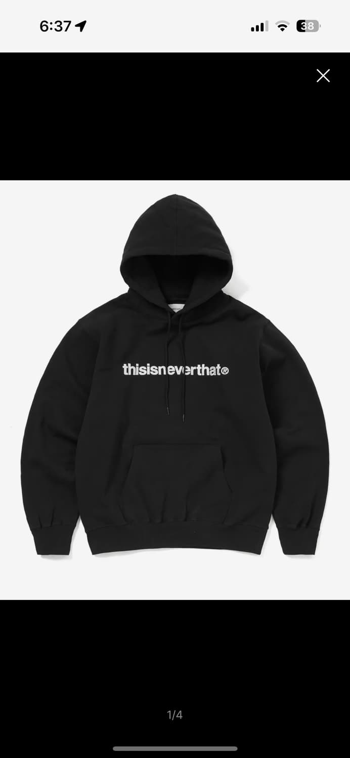 디스이즈네버댓 블랙 후드티 L 상품이미지1