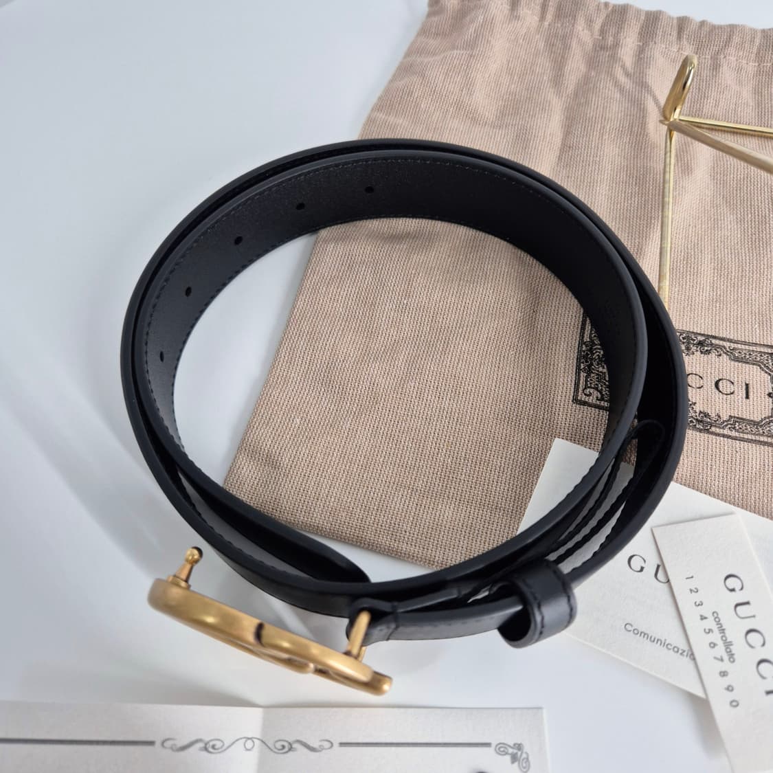 [80사이즈] 구찌 GG 마몬트 벨트 블랙 (414516) 상품이미지4