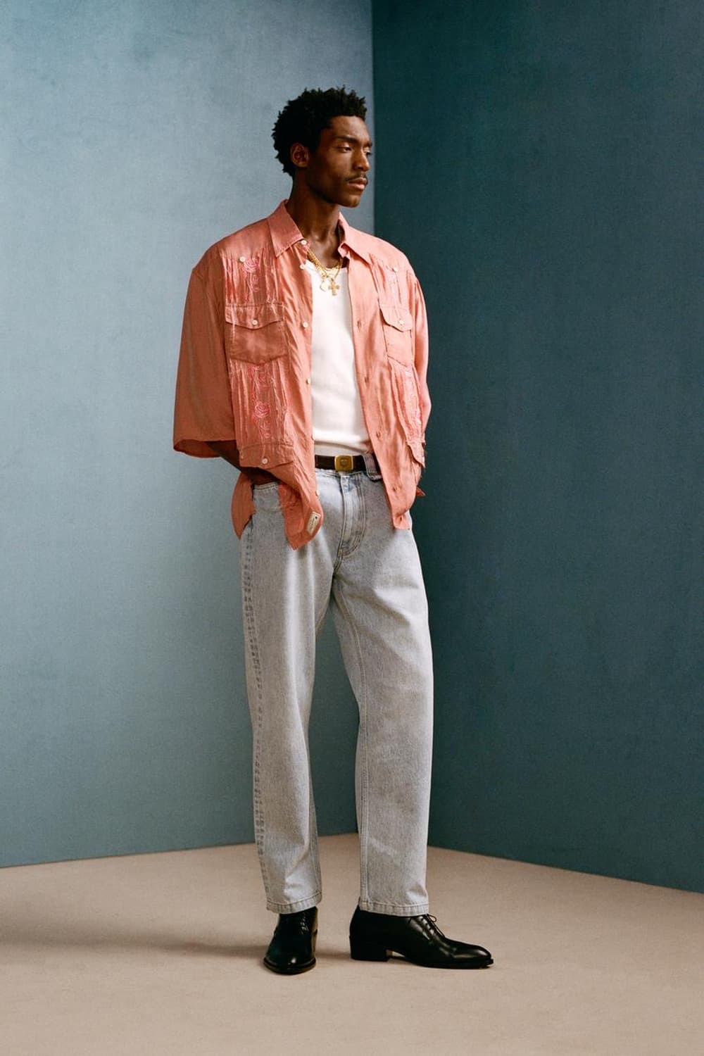 Willy Chavarria x Zara  큐브로 자수 셔츠 XL 상품이미지2