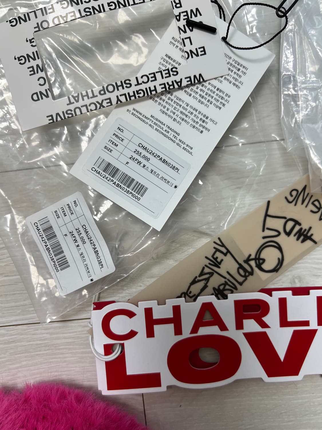 찰스제프리러버보이 플러피 청키 이어 비니 핑크 상품이미지5