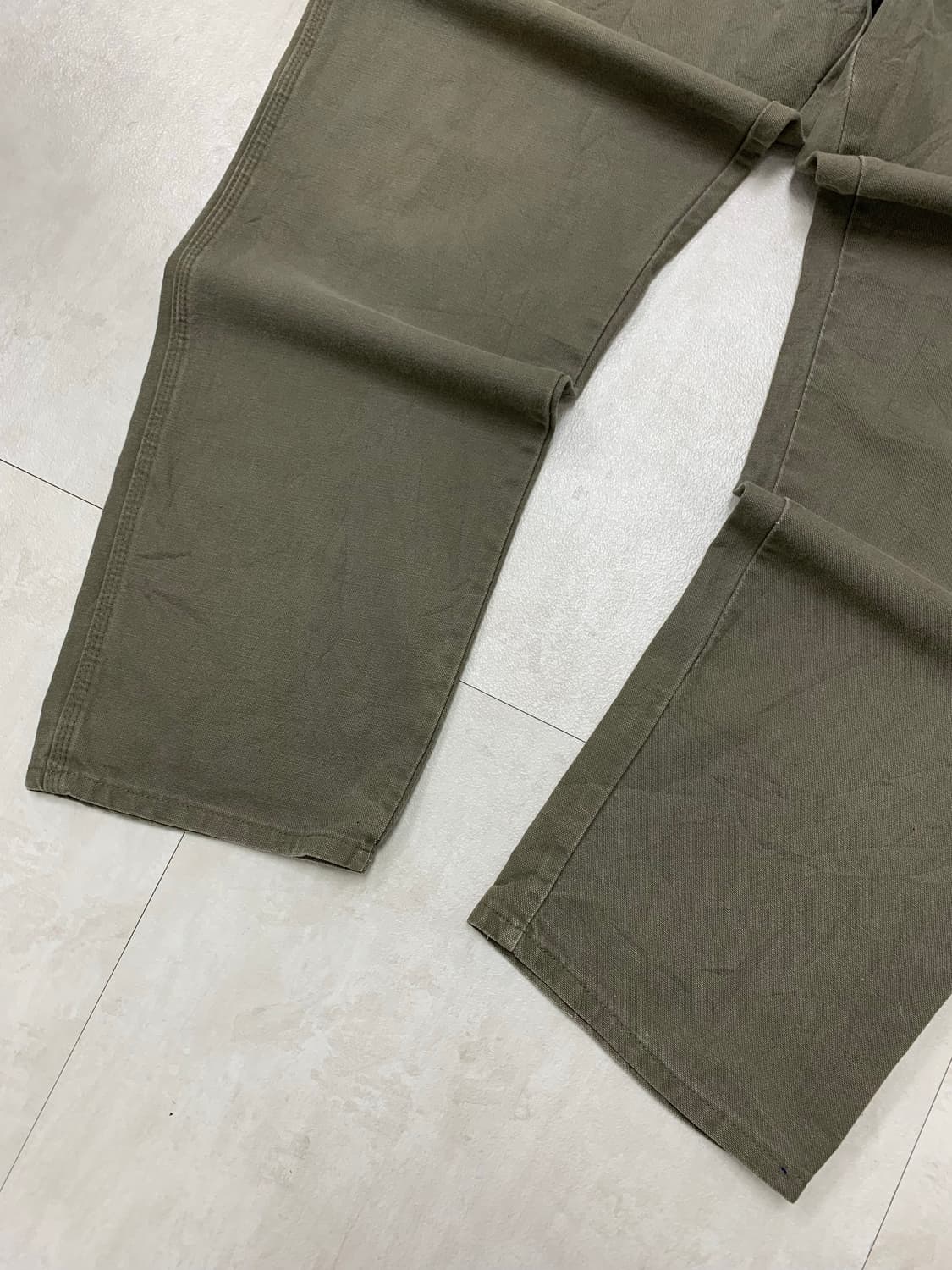 카키 브라운 카펜터 와이드 팬츠 상품이미지3