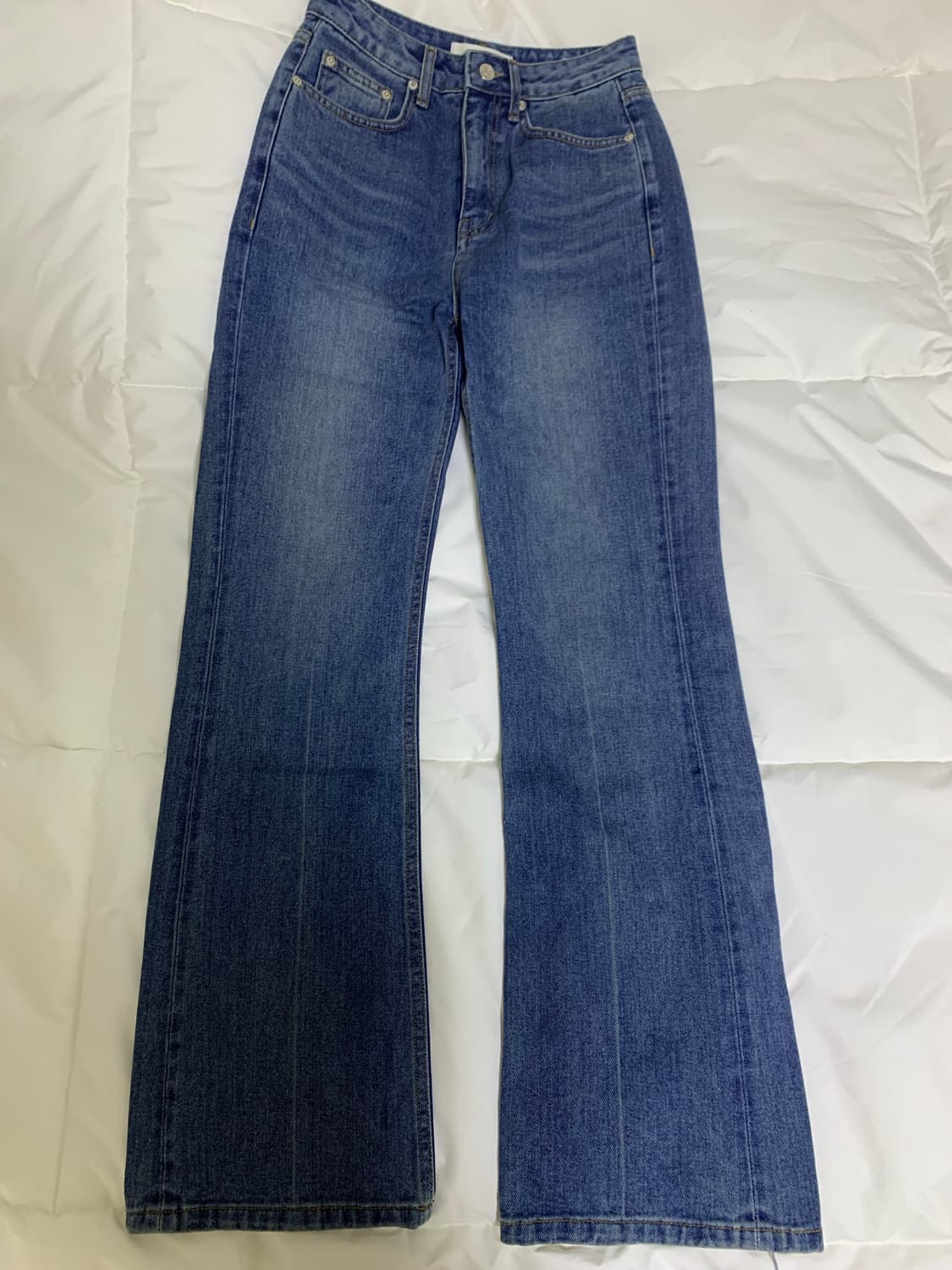 던스트 70s 플레어드 진 클래식 데님 팬츠 미드블루 s 상품이미지5