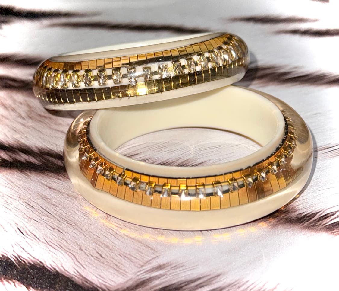 y2k 헤이세이 시부야 갸루 골드 큐빅 뱅글 팔찌 상품이미지1