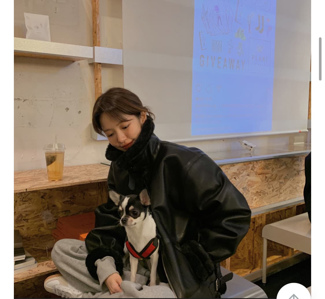 달트 베어 무스탕 블랙 상품이미지2