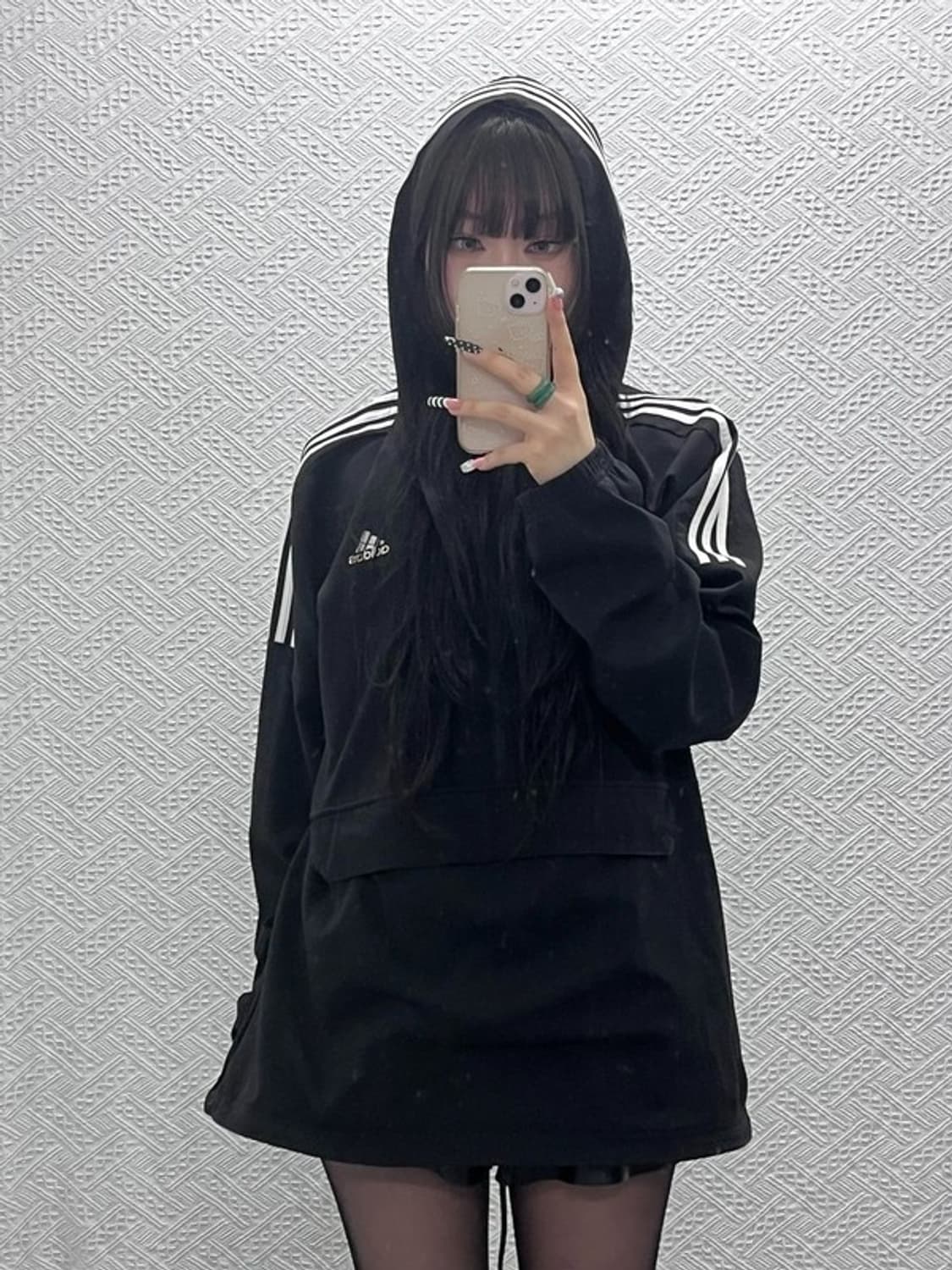 아디다스 캐주얼 스포티 져지 후드 반집업 아노락 3XL C10474 상품이미지2