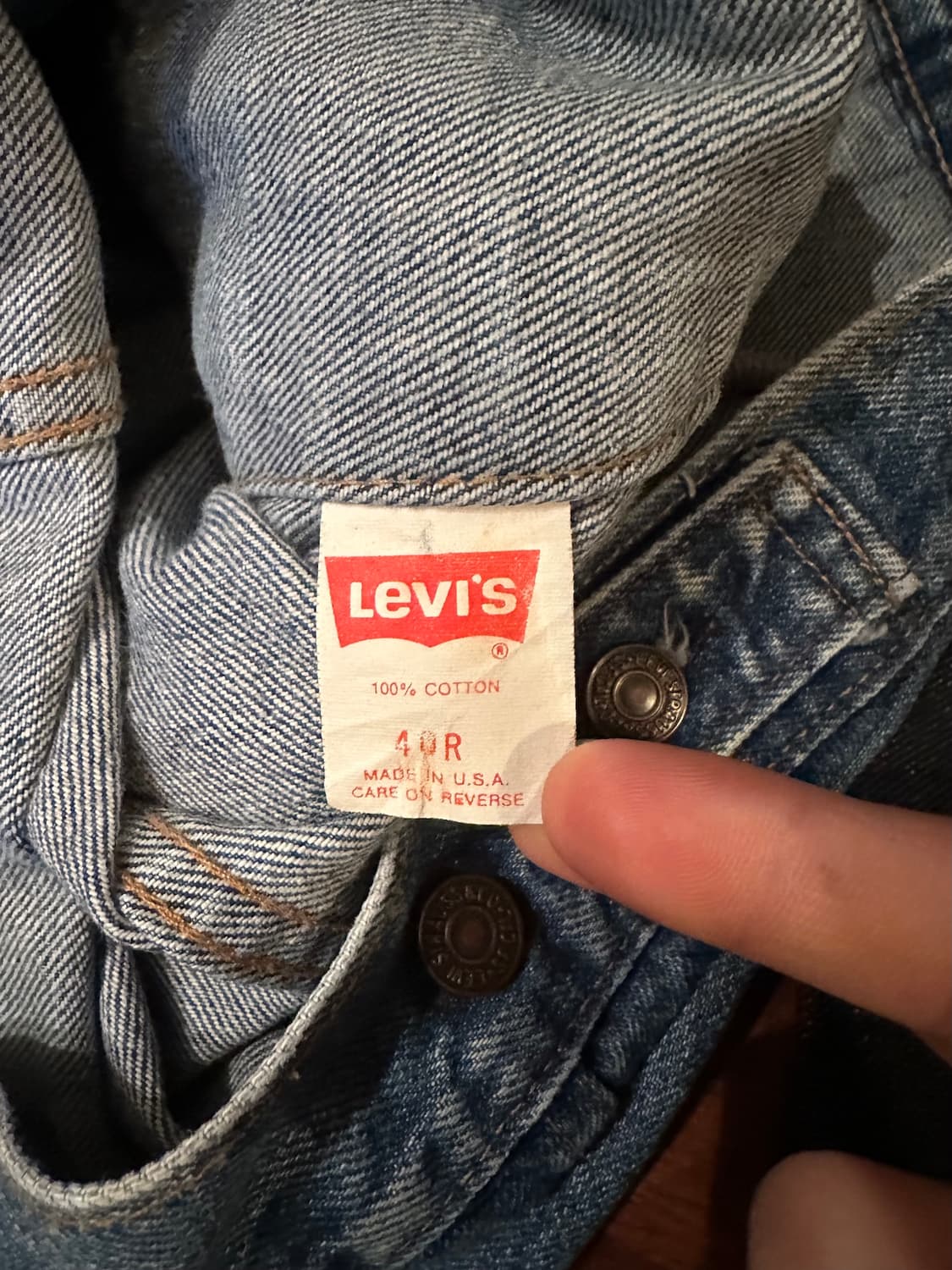 80s USA 빈티지 리바이스 70506 3세대 데님 트러커 자켓 상품이미지6