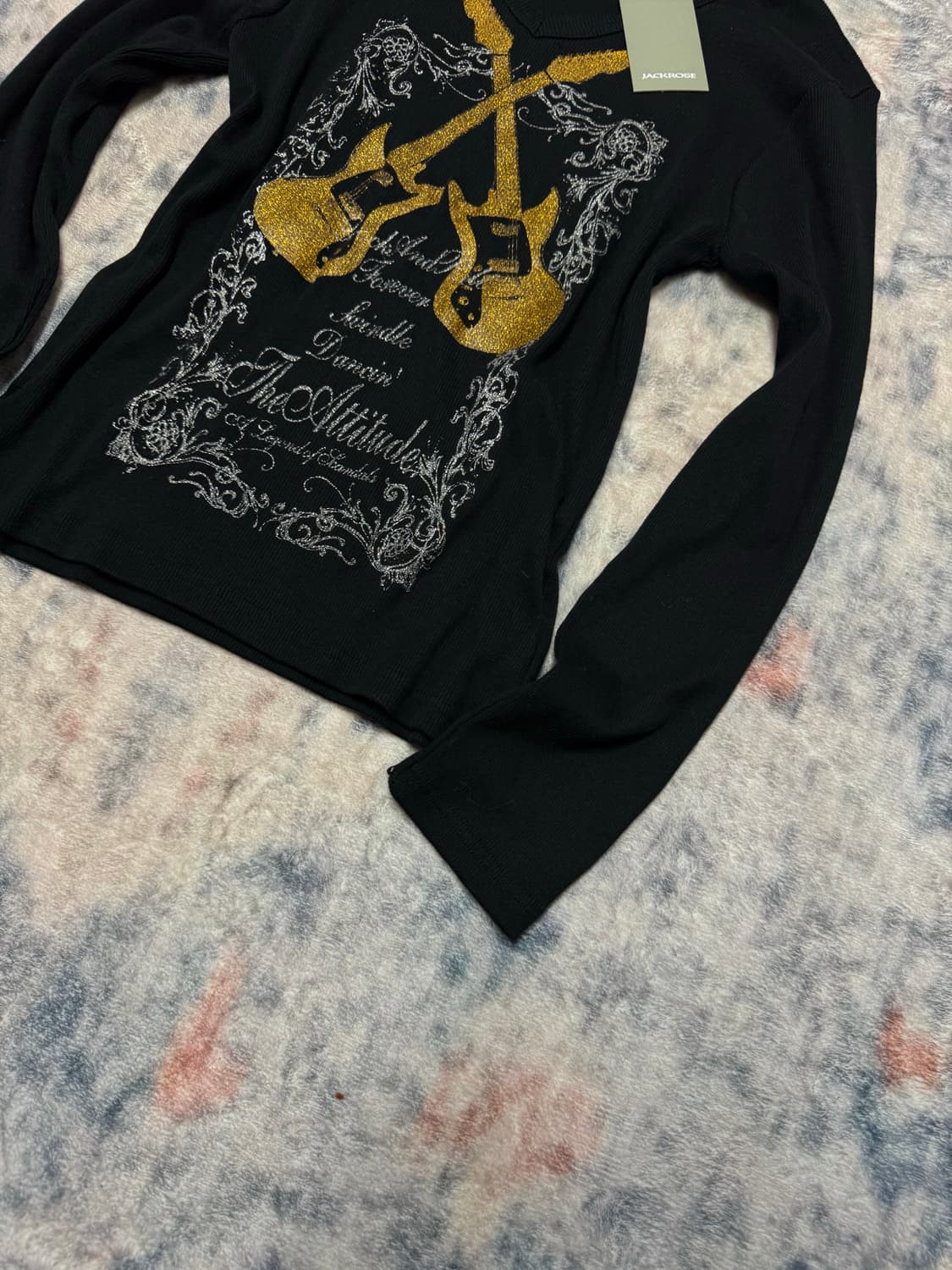 Jack rose rock mood ribbed cut sew 상품이미지6