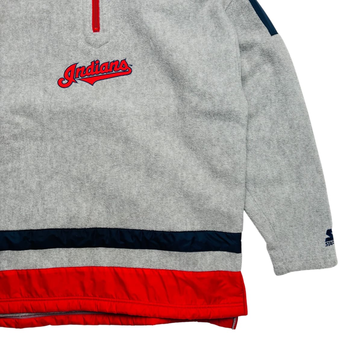 스타터 클리블랜드 인디안스 반집업 플리스 자켓 L 상품이미지3