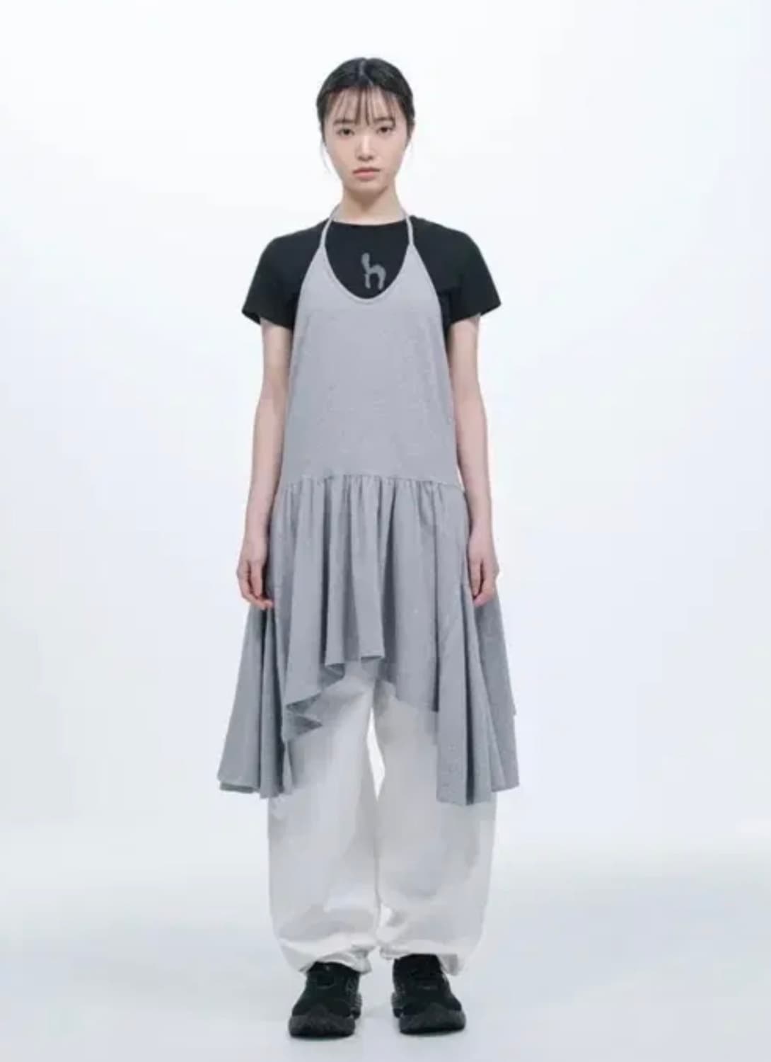 오헤시오 LAYERED HALTER DRESS, GRAY 상품이미지1