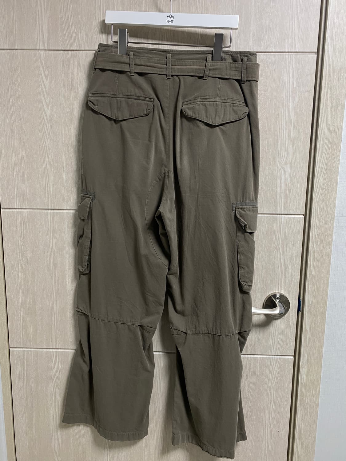 폴리테루 벨티드 카고 팬츠 올리브 그레이 상품이미지2