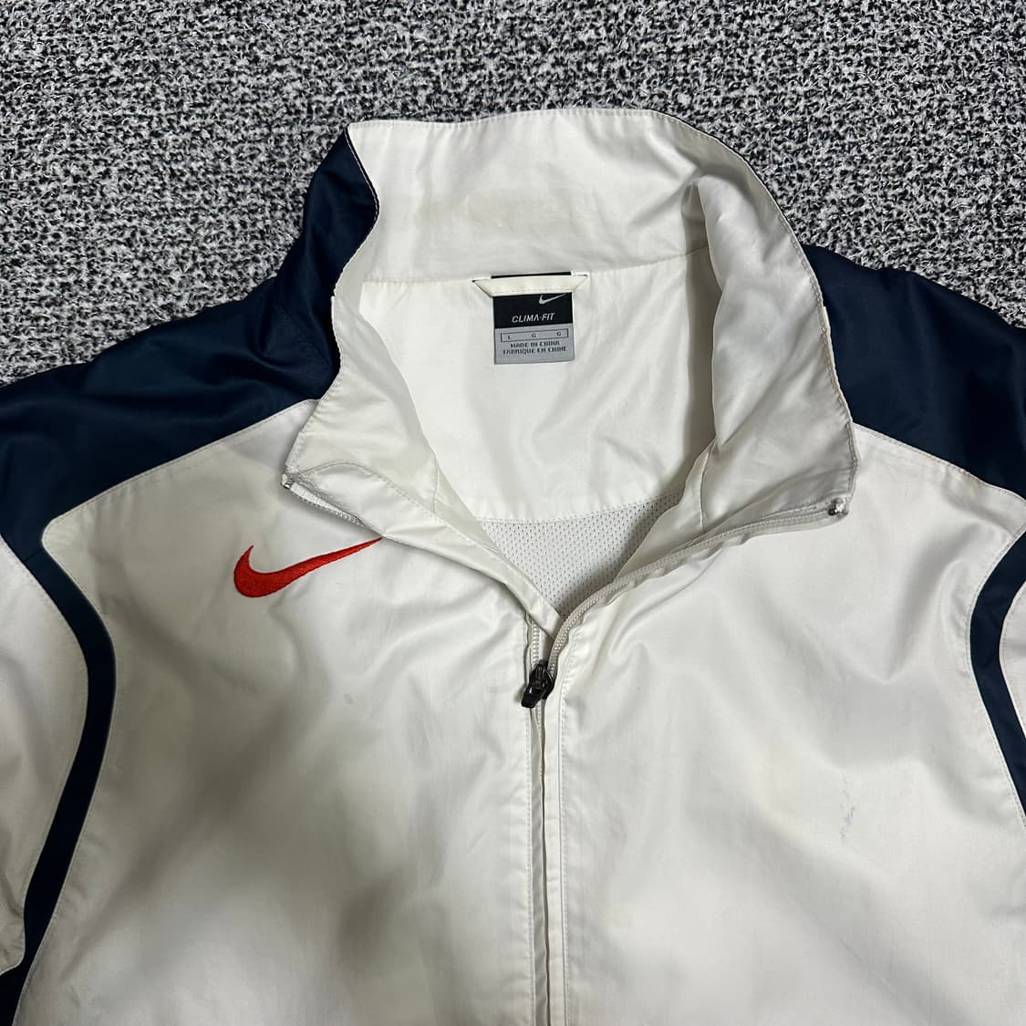 (L) 나이키 화이트/네이비 total 90 바람막이 점퍼 상품이미지2
