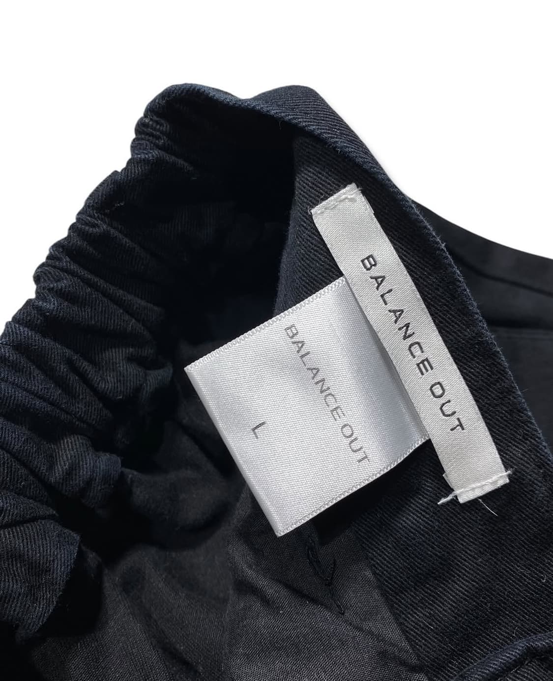 BALANCE OUT 와이드 팬츠 블랙 L 상품이미지5