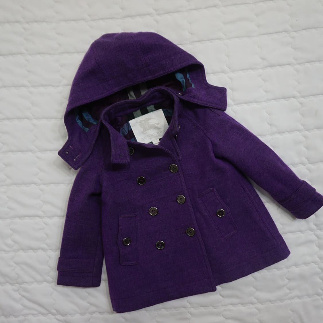 버버리 매장판 여아 3y 후드 모직 코트 자켓 사랑봉봉 상품이미지1