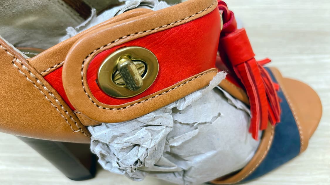 COACH 코치 브라운 가죽 태슬 샌들 밑창 보강 완료 상품이미지8