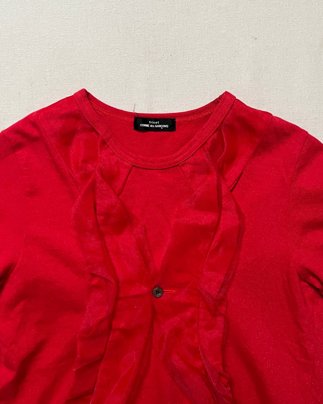90s 꼼데가르송 레이스 글리터 티셔츠 comme des garcons 상품이미지5