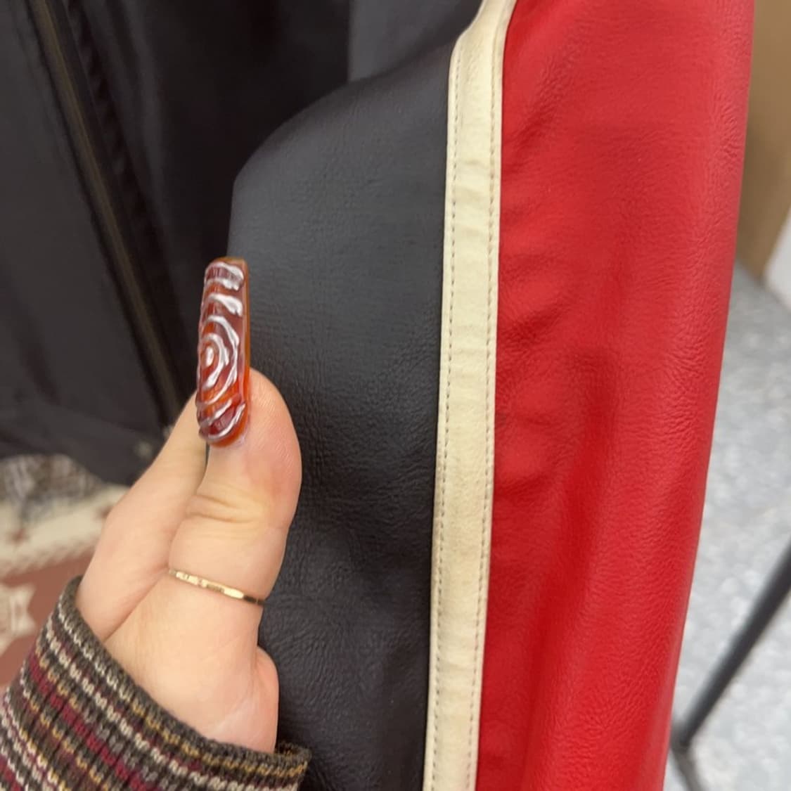 N'GENE 엔진 스트릿 펑크 모터 레이싱 가죽자켓 95 C09453 상품이미지8