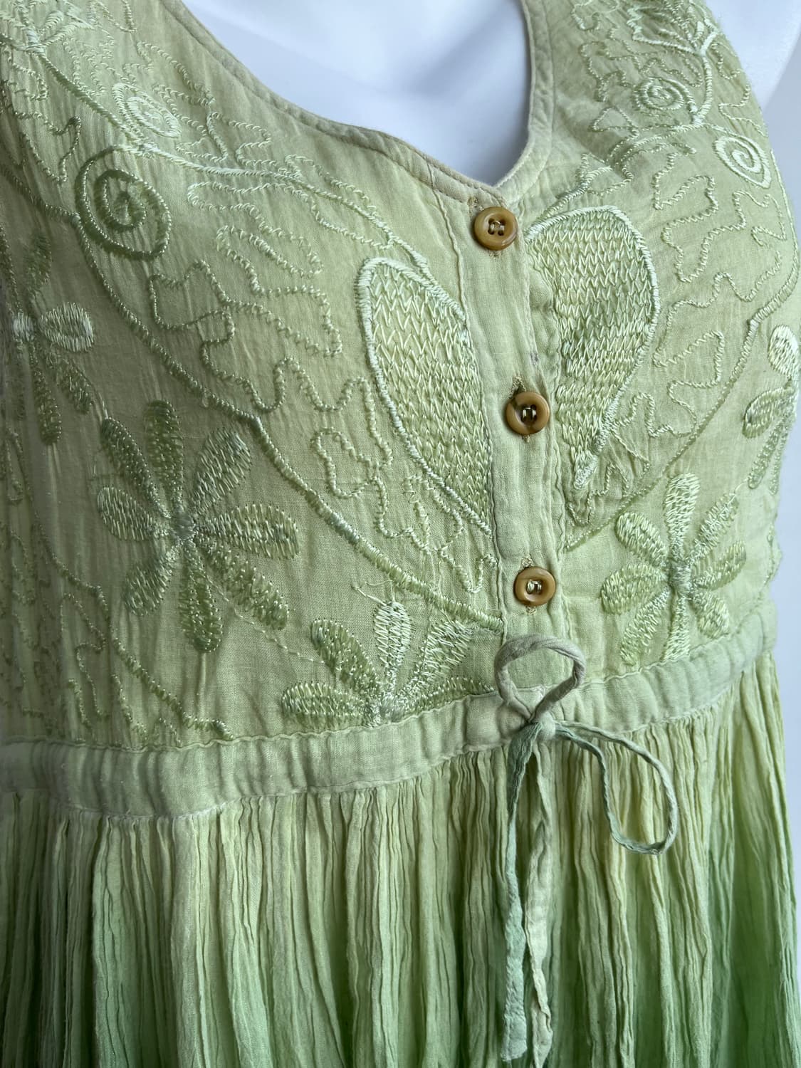 Her Style 그린 자수 원피스 상품이미지3