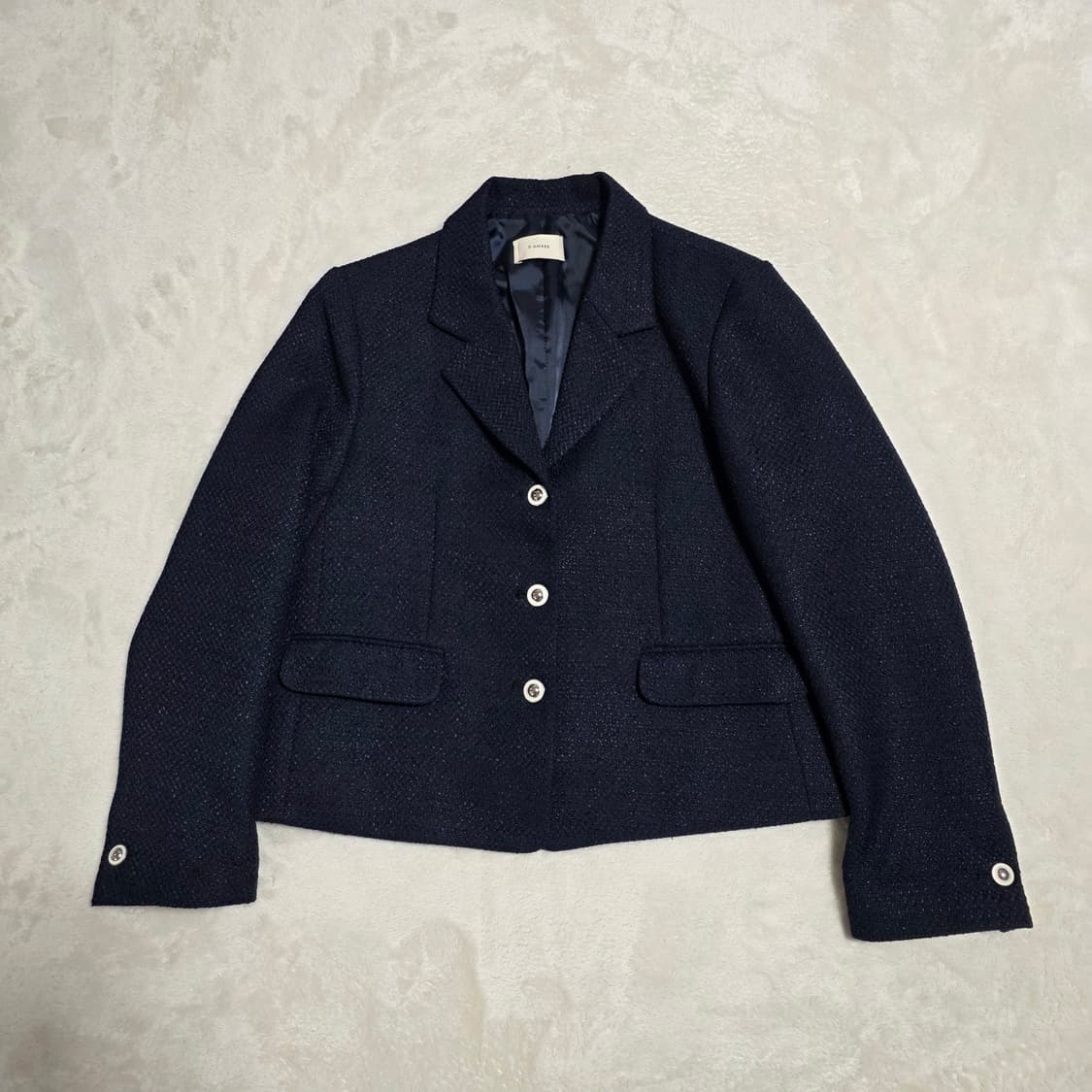 (F)여성 D.AMBER 디엠버 트위드 자켓 네이비 상품이미지1