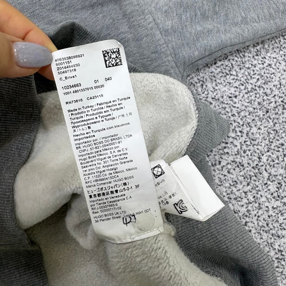 S 휴고보스 기모 후드티 후디 0312J 상품이미지6