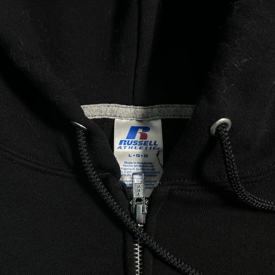 00s 온두라스 러셀 애슬레틱 후드집업 블랙 상품이미지3