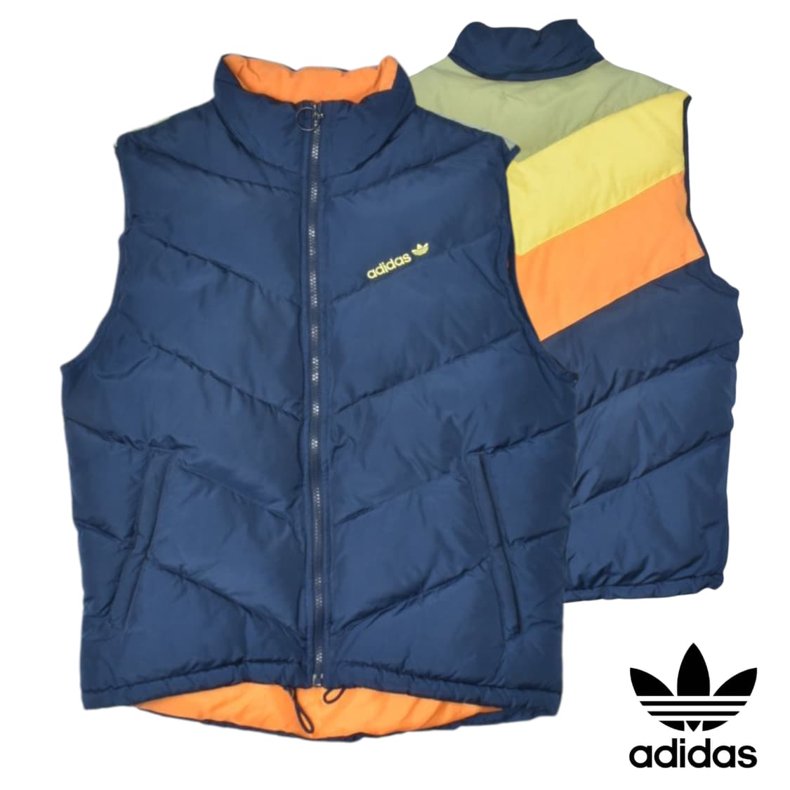 90S 아디다스 컬러블럭 덕다운 베스트 오리털 조끼 S N0828 상품이미지1