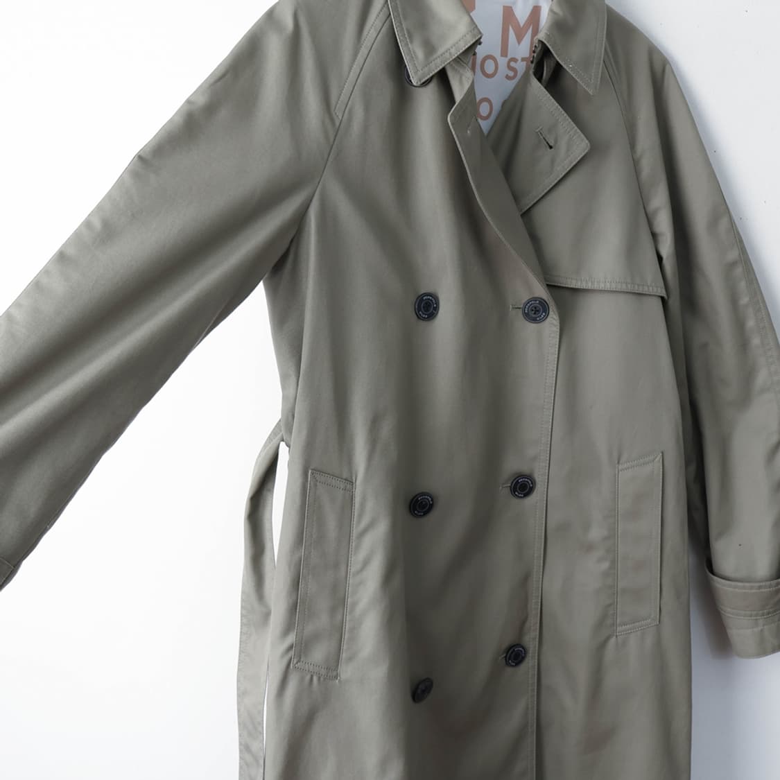 55/빈폴레이디스 카키 H라인 더블 트렌치 코트 상품이미지4