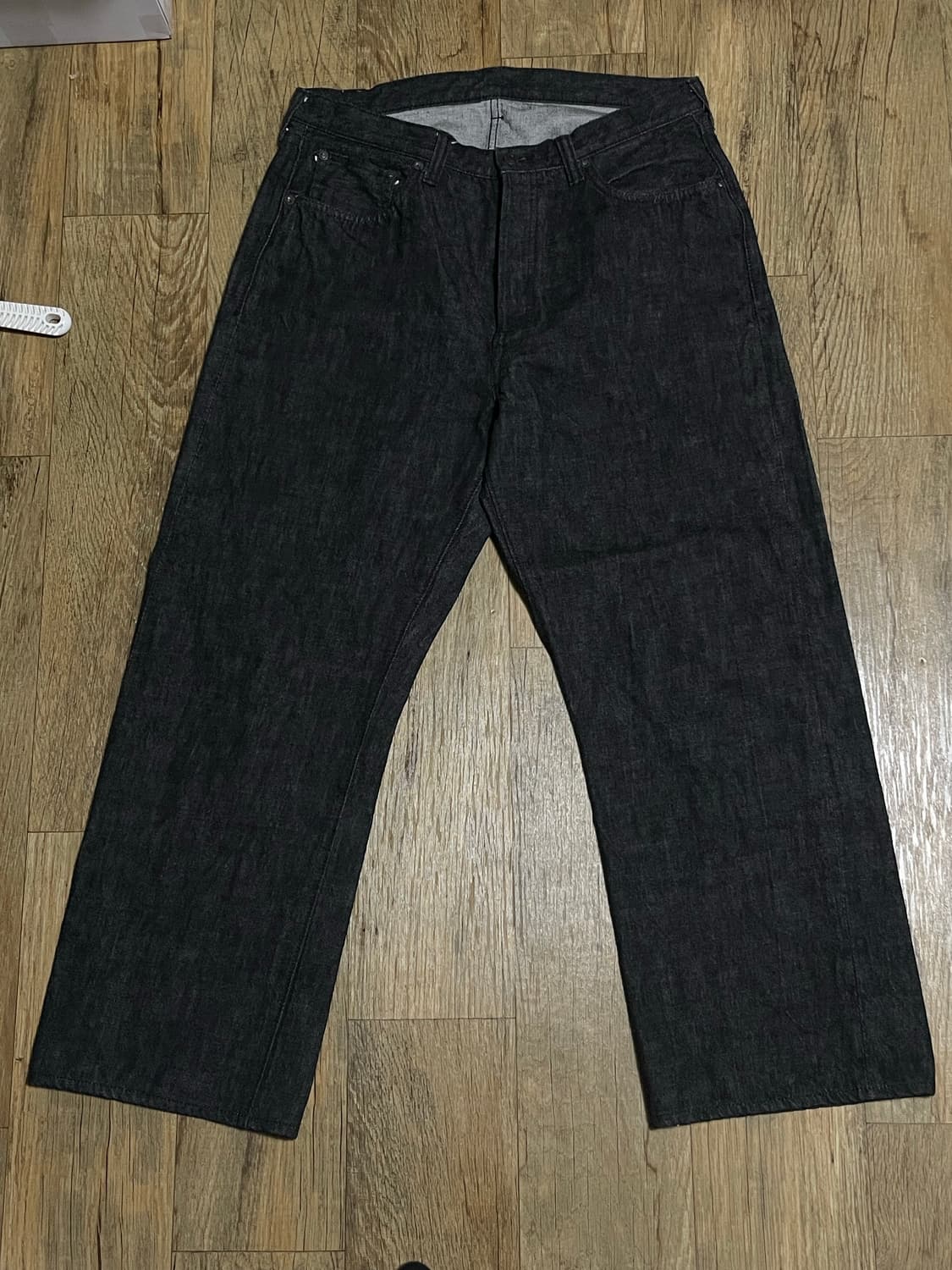 [35] 풀카운트 0105 BK WH 와이드 흑청 블랙 데님 상품이미지1