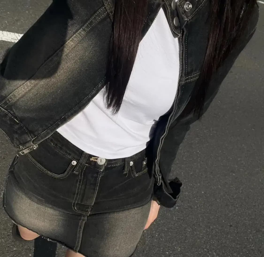 빈티지 바이커 데님 자켓 상품이미지1