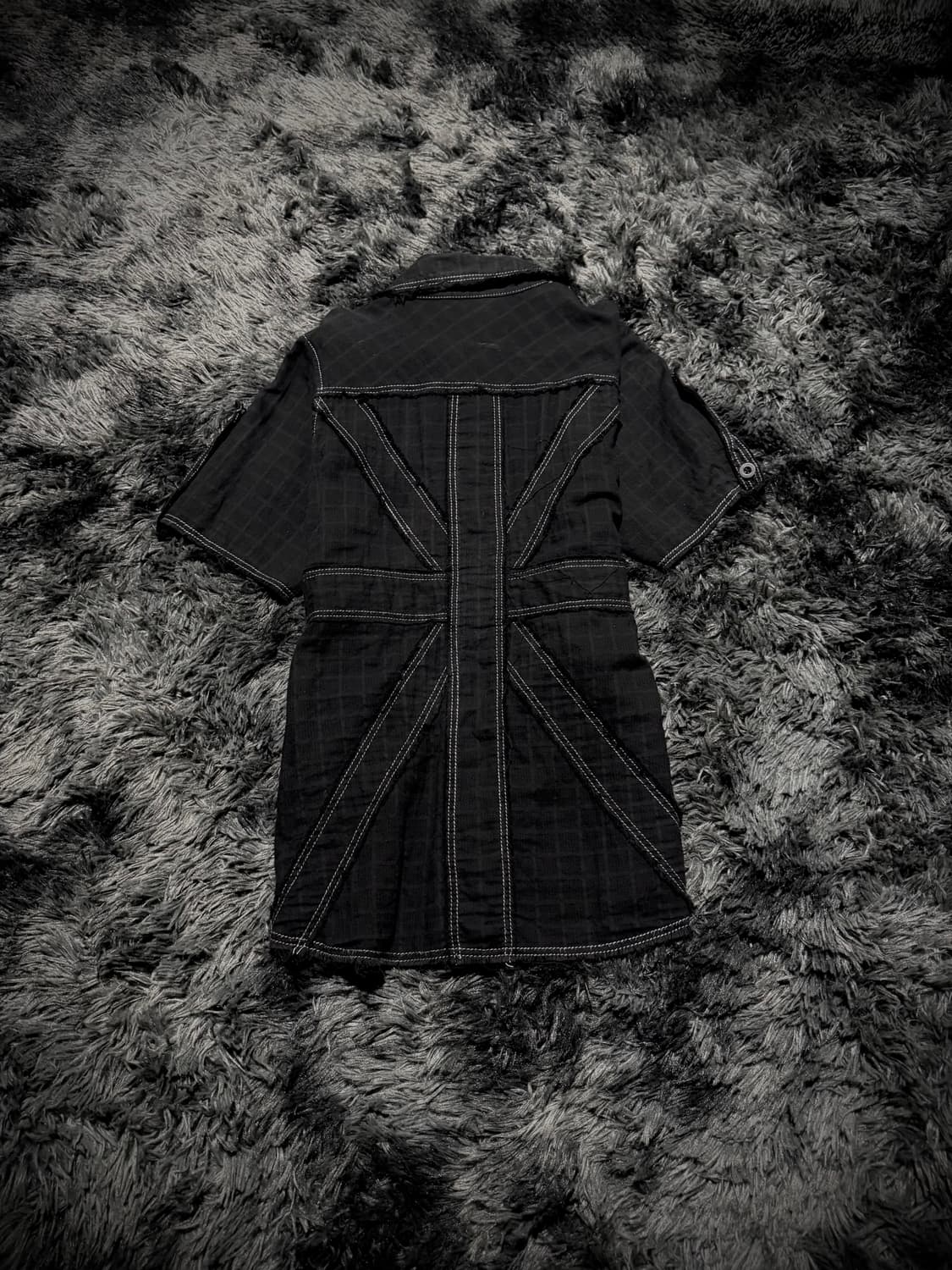 Algonquins 펑크 유니온잭 스티치 반팔셔츠 상품이미지1