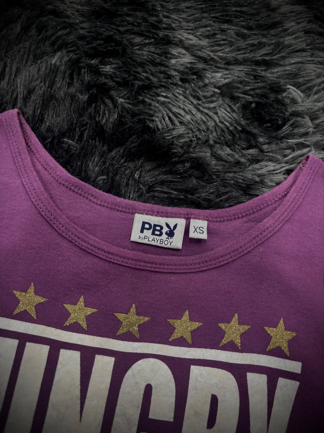 Playboy 퍼플 레터링 슬리브리스 상품이미지6