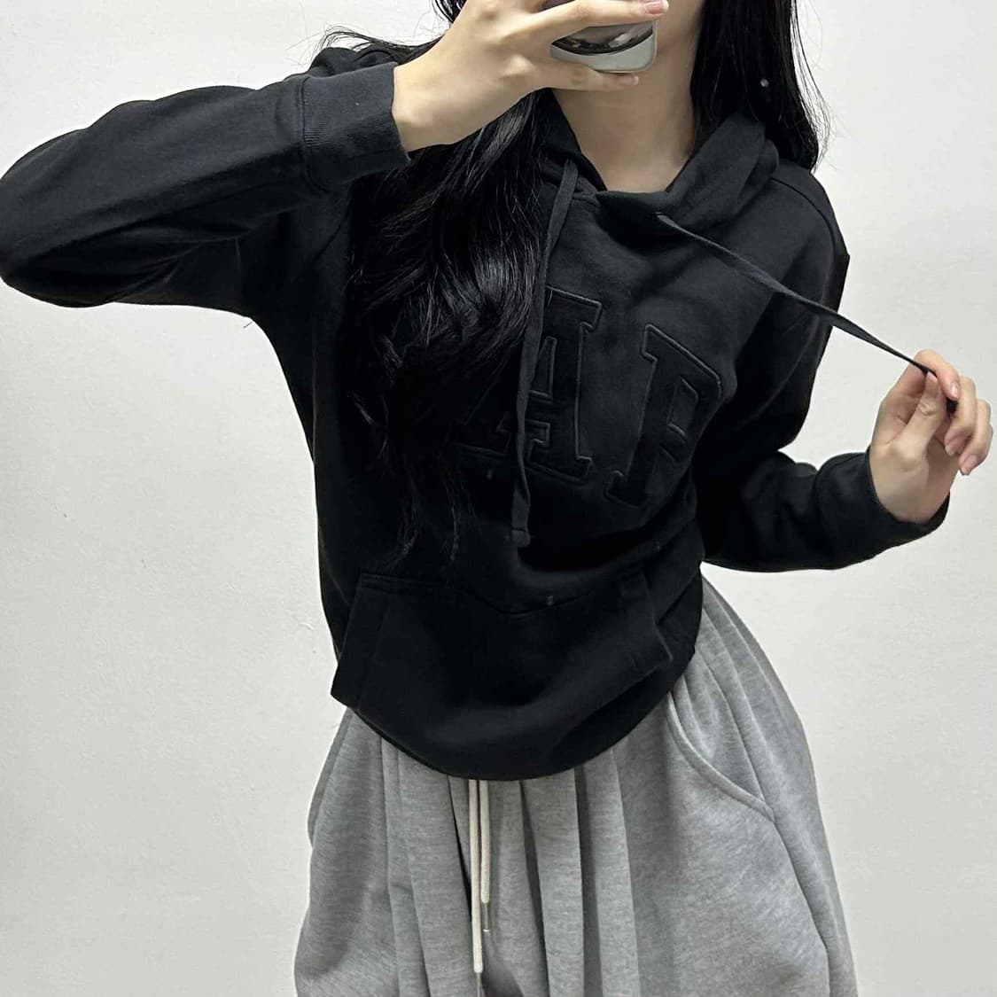 Gap 갭 블랙 폭닥 스웨트셔츠 후드티(XS) 상품이미지1