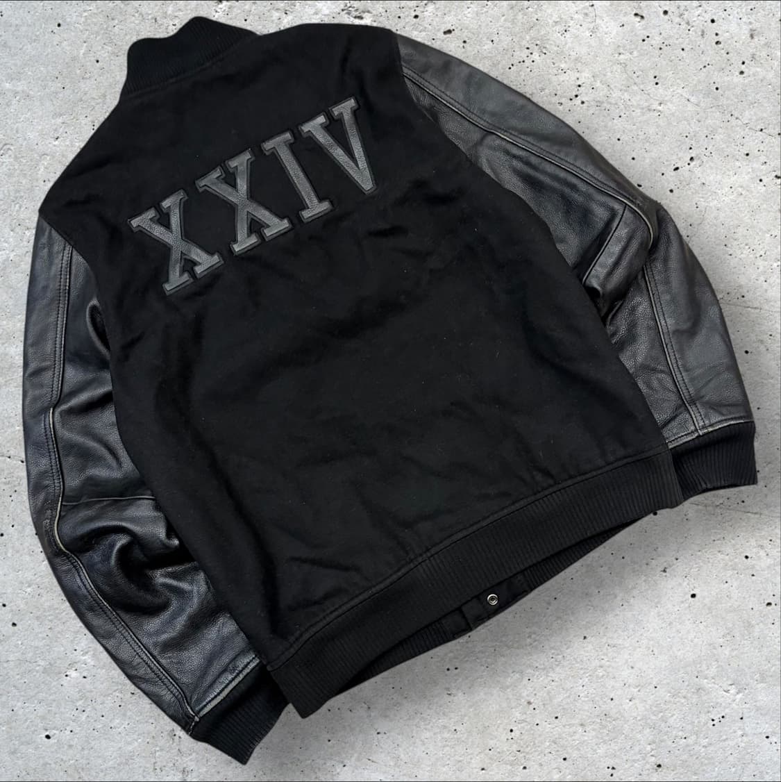 [L] 나이키 디트로이트 배틀 블랙 레더 점퍼 자켓 B793 상품이미지2