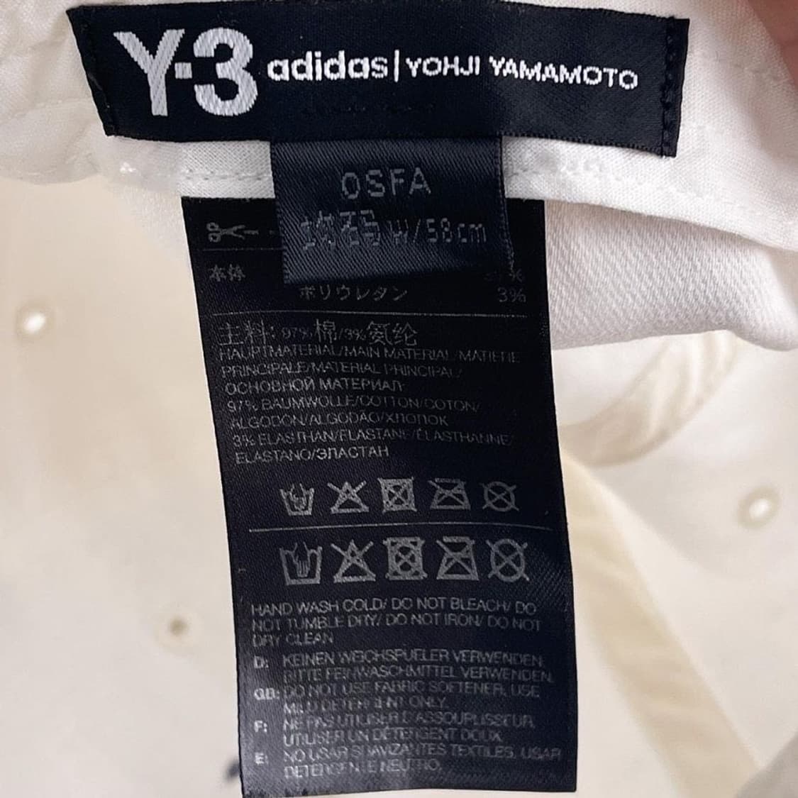 아디다스 x 요지 야마모토 Y-3 시그니처 화이트 볼캡 상품이미지7