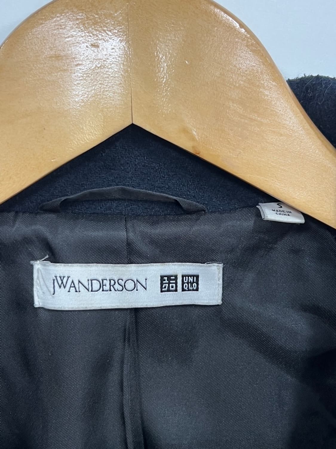 유니클로 jw앤더슨 네이비 모직 롱 코트 상품이미지5