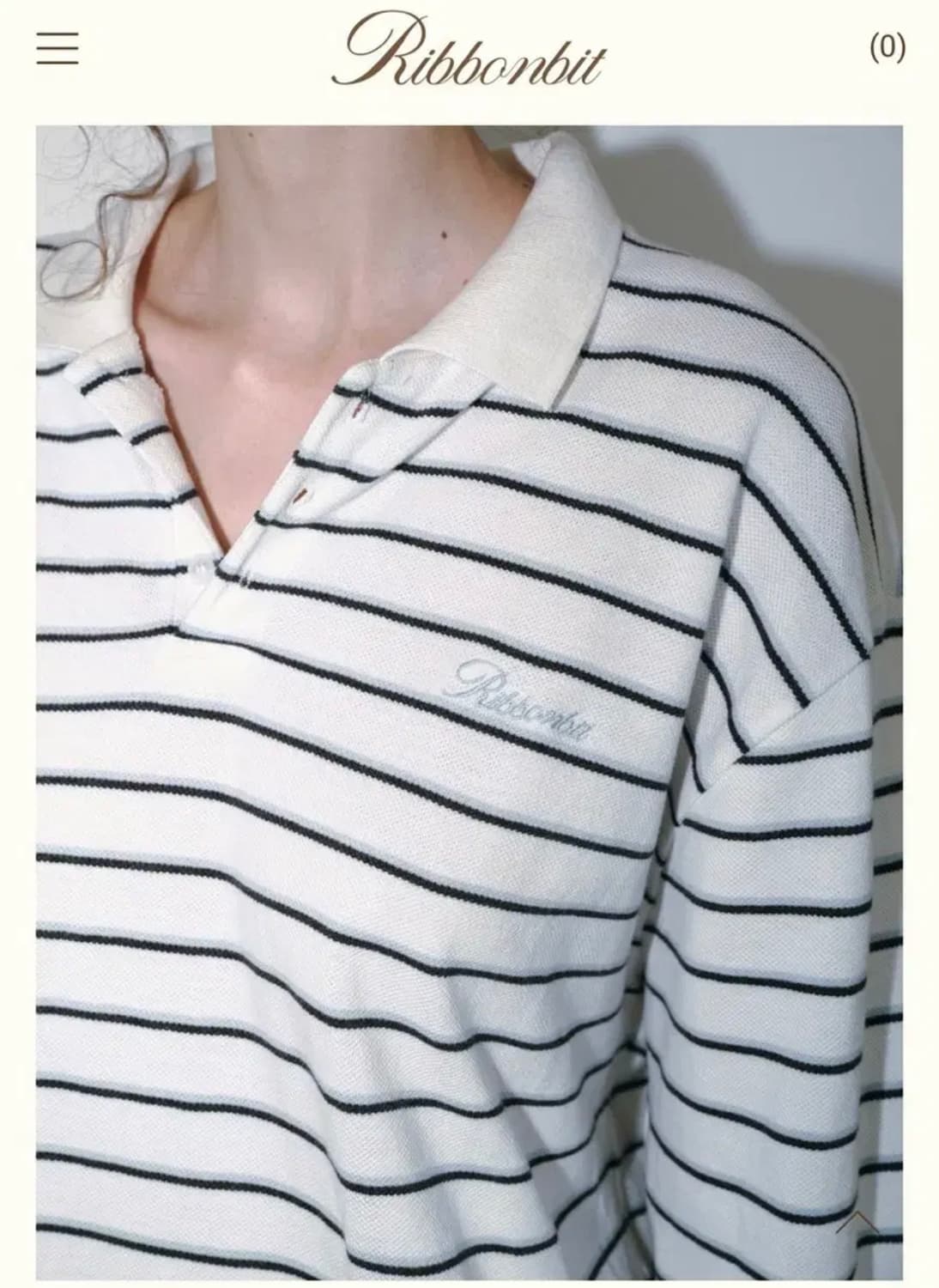 Ribbonbit striped pk shirt(skyblue) 상품이미지2