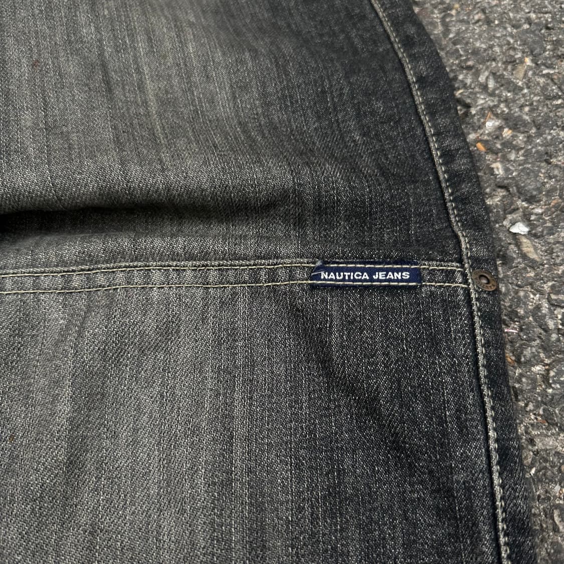 마지막에 코디샷 90s 노티카 더블니 흑청 와이드 데님 팬츠 힙합 바지 상품이미지8