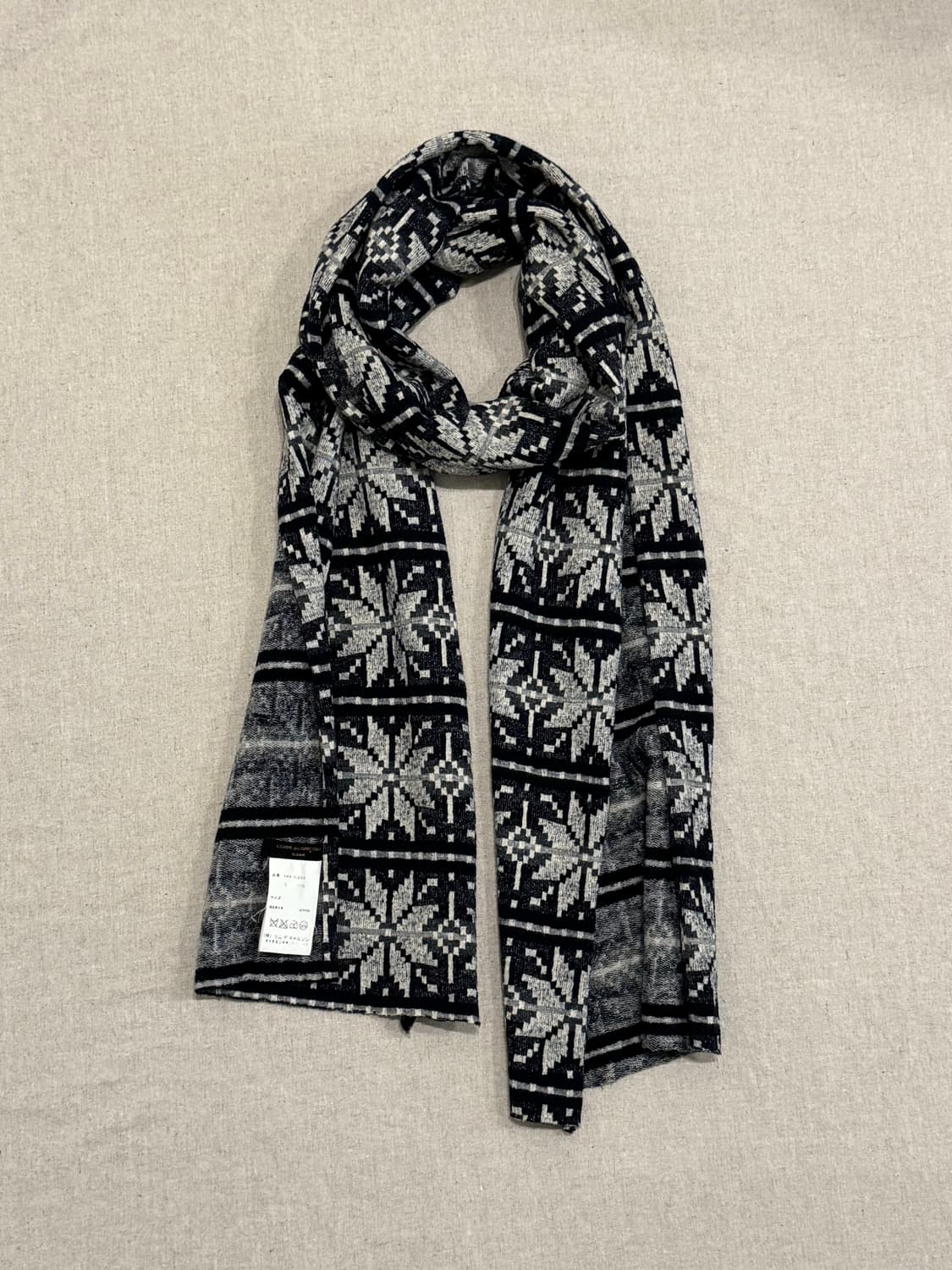 꼼데가르송 옴므 02aw 눈송이 울 머플러 상품이미지1