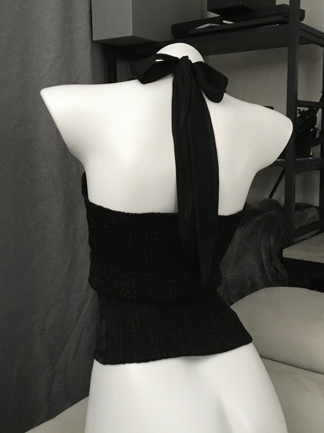 ༒ lace ribbon halter top 상품이미지3